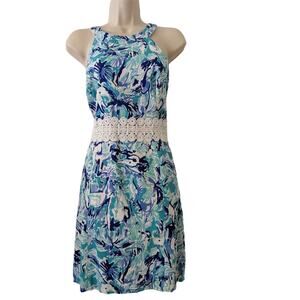 Lilly Pulitzer Sz 10 ASHLYN Elephant Appeal Bold Print Shift Dress